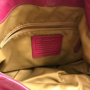 Pink leather Coach purse